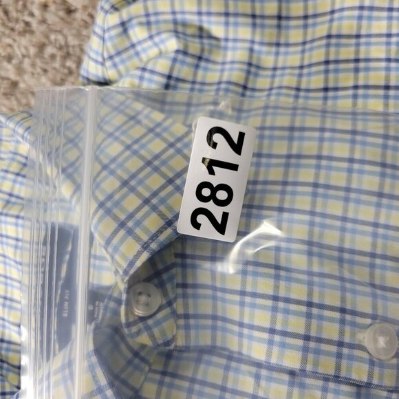 Bonobos Shirt Mens Small Blue Yellow Slim Fit Long Sleeve Button Up Plaid - Picture 6 of 6